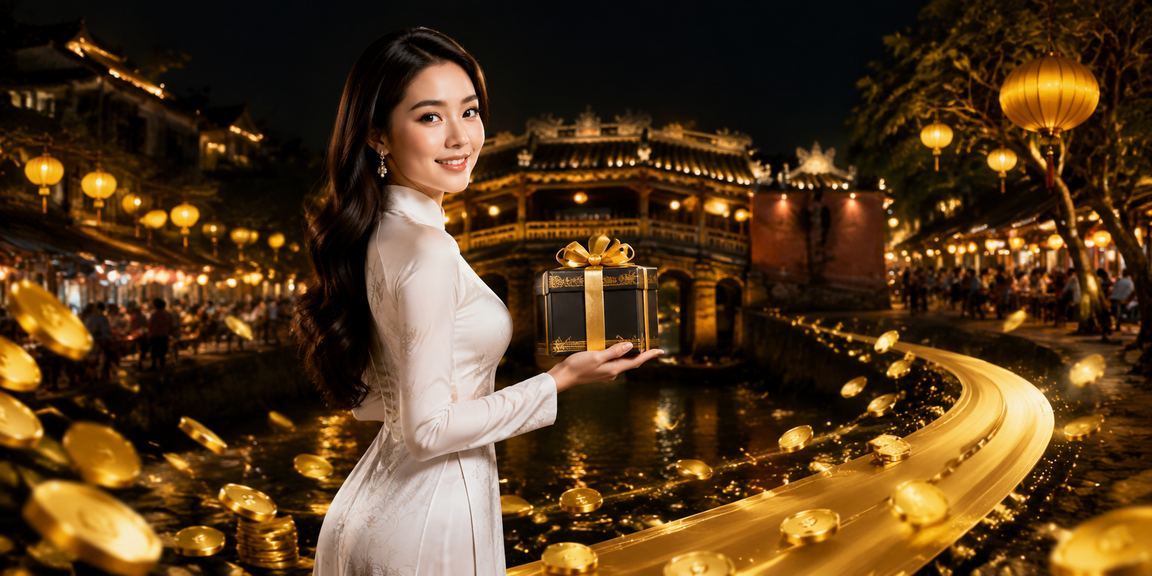 Không gian cá cược trực tuyến phong cách Hội An với trang phục áo dài truyền thống Việt Nam