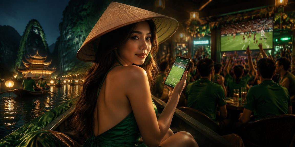 Người dùng cầm điện thoại xem giao diện live casino High Roller vipp66 tại vùng ngoại ô Ninh Bình